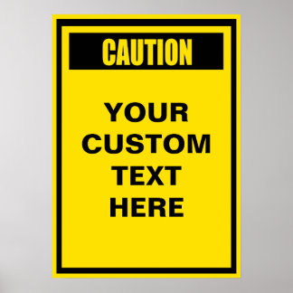 Póster Poster del Personalizado de advertencia de precauc