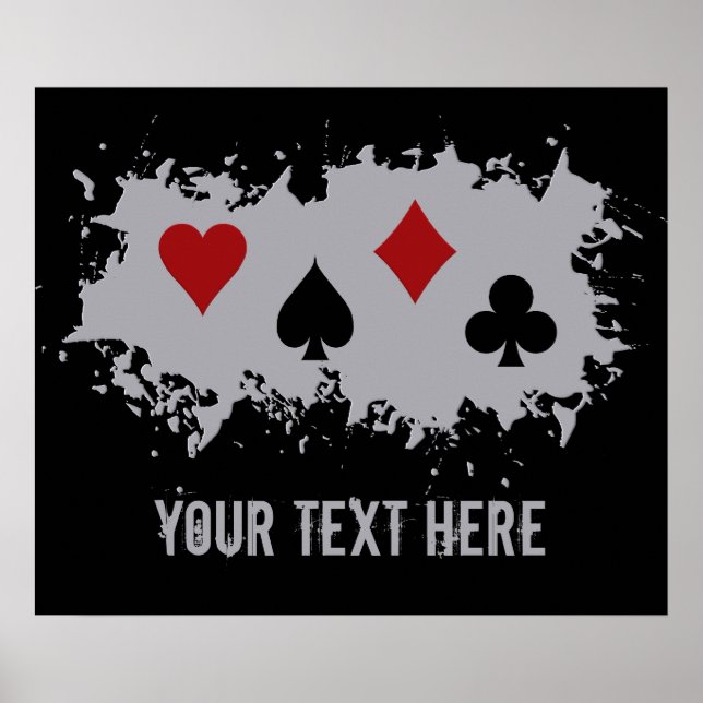 Póster Poster del personalizado de salpicaduras de tarjet (Frente)