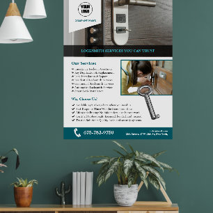Póster Poster del Personalizado de servicios de locksmith