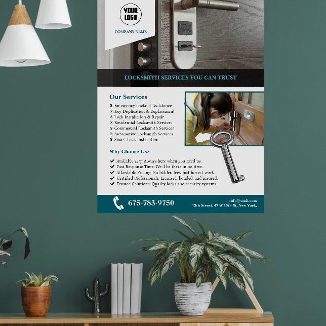 Póster Poster del Personalizado de servicios de locksmith (Salón 1)