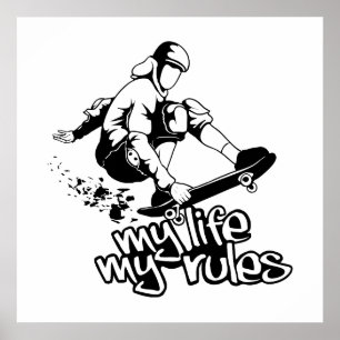 Póster Poster del personalizado de Skateboarding