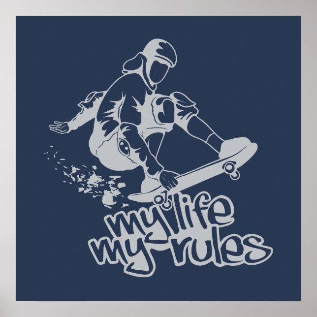 Póster Poster del personalizado de Skateboarding (Frente)