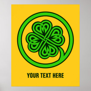 Póster Poster del personalizado Tribal Shamrock