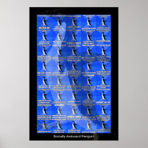 Póster Poster del Pingüino rebelde socialmente