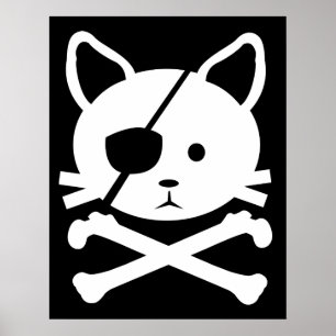Póster Poster del pirata del gato