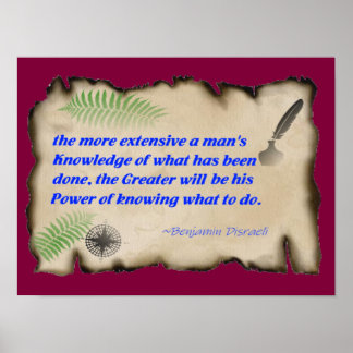 Póster Poster del poder del conocimiento (Matte)