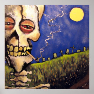 Póster Poster del poeta del cementerio de Johnny enojado