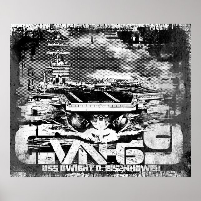 Póster Poster del portaaviones Dwight D. Eisenhower (Frente)
