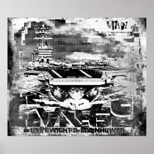 Póster Poster del portaaviones Dwight D. Eisenhower