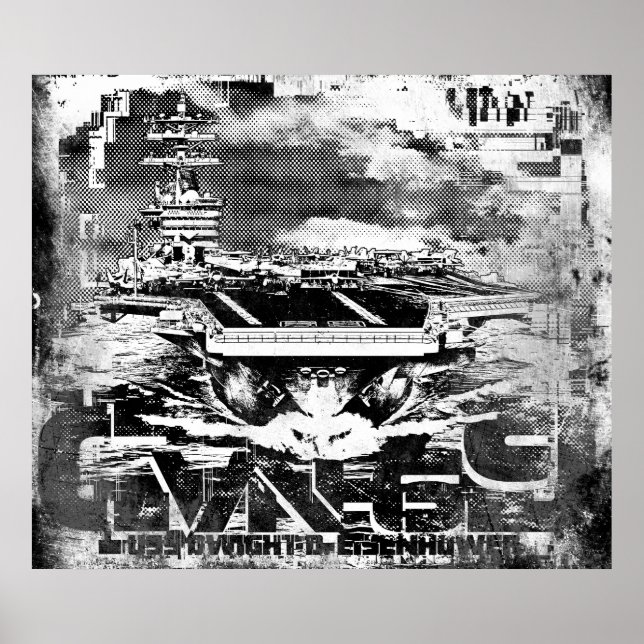 Póster Poster del portaaviones Dwight D. Eisenhower (Frente)