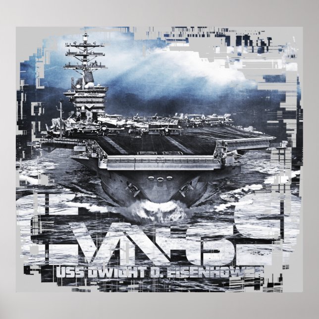 Póster Poster del portaaviones Dwight D. Eisenhower (Frente)