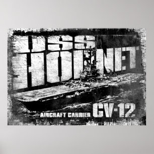 Póster Poster del portaaviones Hornet