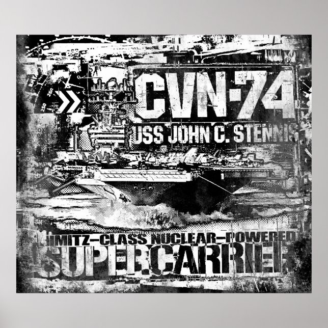 Póster Poster del portaaviones John C. Stenis Poster (Frente)