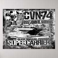 Poster del portaaviones John C. Stenis Poster