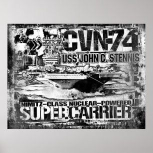 Póster Poster del portaaviones John C. Stenis Poster