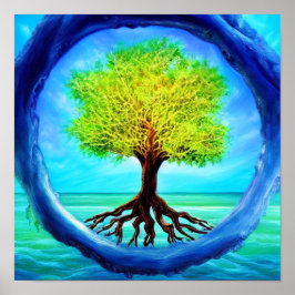 Póster Poster del Portal del Océano Árbol de Vida
