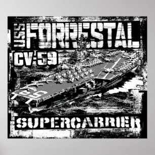 Póster Poster del Poster Forrestal de la compañía aérea