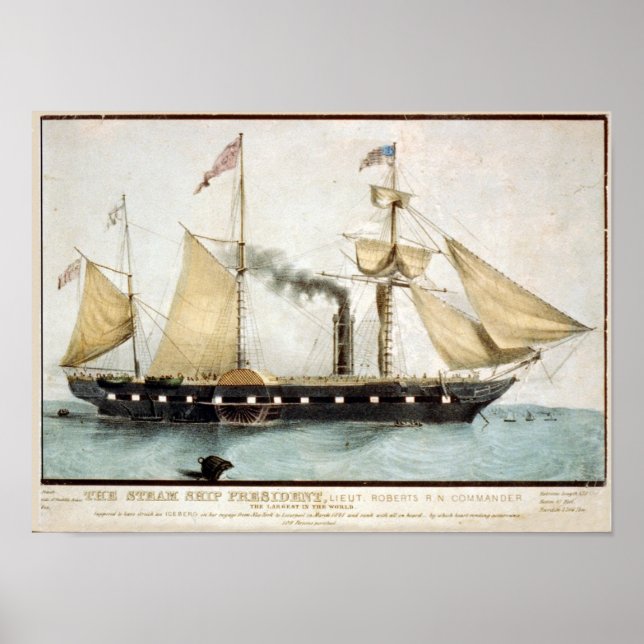 Póster Poster del presidente 2 del barco de vapor (Frente)