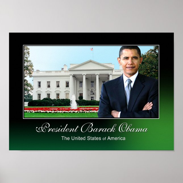 Póster Poster del Presidente Barack Obama (Casa Blanca) (Frente)