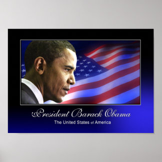 Póster Poster del presidente Barack Obama (Patriótico)