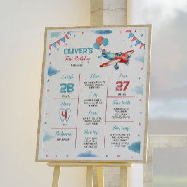 Póster Poster del primer aniversario del primer cumpleaño