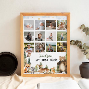 Póster Poster del primer año de la foto de Woodland Anima