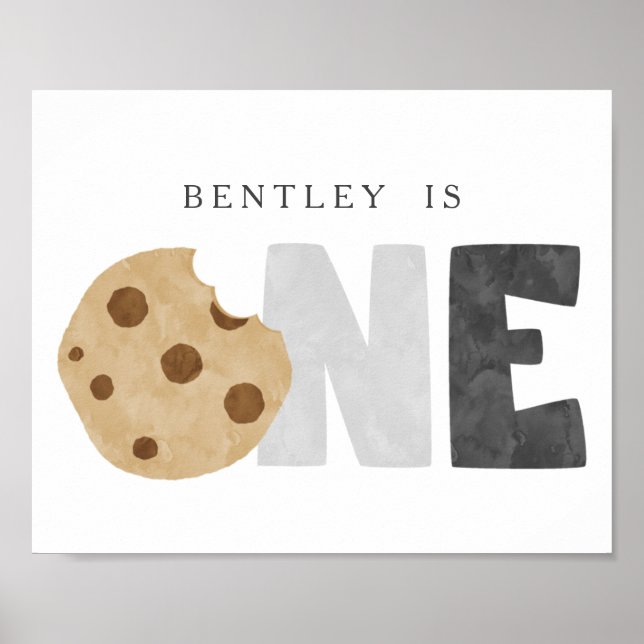 Póster Poster del primer cumpleaños de la leche y las coo (Frente)