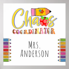 Póster Poster del profesor coordinador del caos