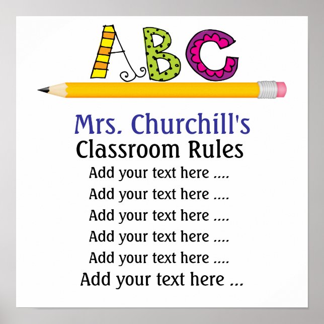 Póster Poster del profesor de escuela - SRF (Frente)