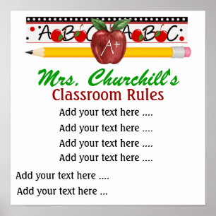 Póster Poster del profesor de escuela - SRF