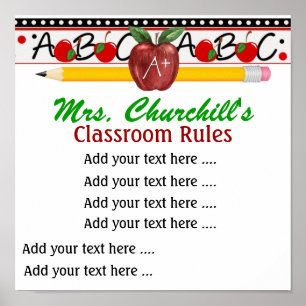 Póster Poster del profesor de escuela - SRF