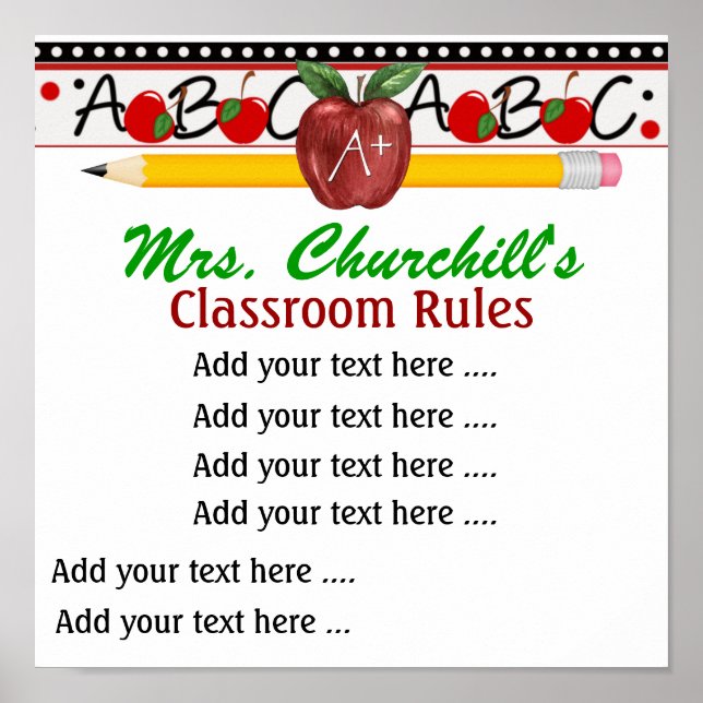 Póster Poster del profesor de escuela - SRF (Frente)