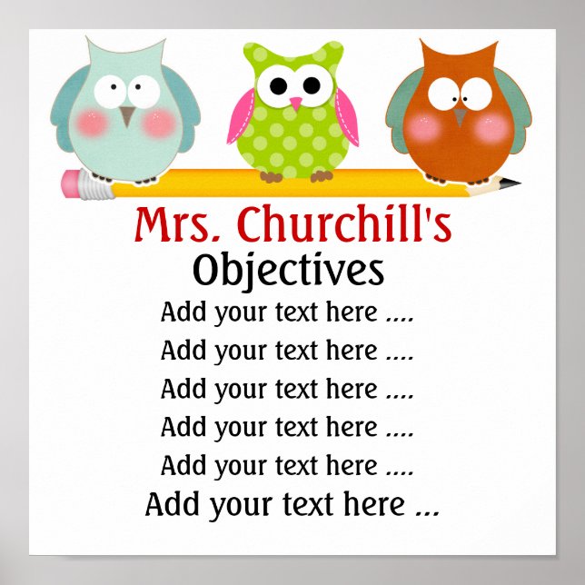 Póster Poster del profesor de escuela - SRF (Frente)