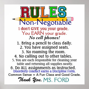 Póster Poster del profesor de escuela - SRF