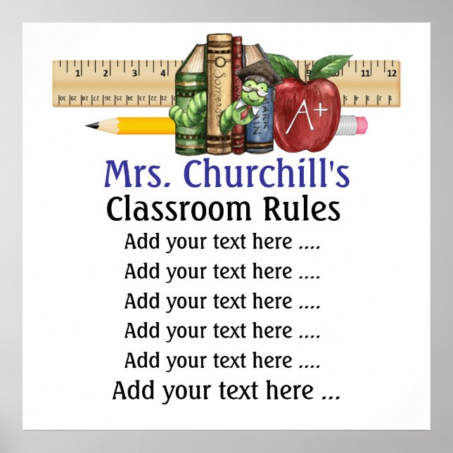 Póster Poster del profesor de escuela - SRF (Frente)