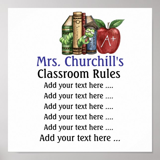 Póster Poster del profesor de escuela - SRF (Frente)