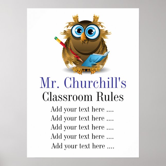 Póster Poster del profesor de escuela - SRF (Frente)