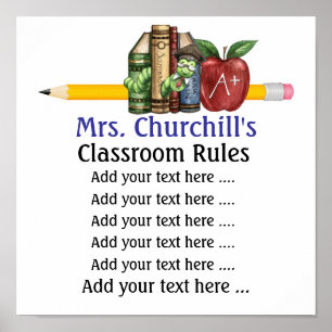 Póster Poster del profesor de escuela - SRF