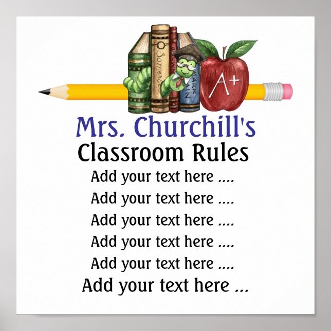 Póster Poster del profesor de escuela - SRF (Frente)