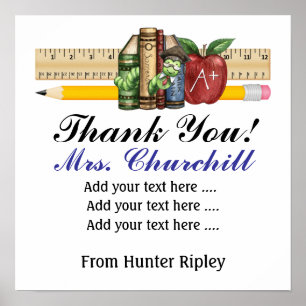 Póster Poster del profesor de escuela - SRF