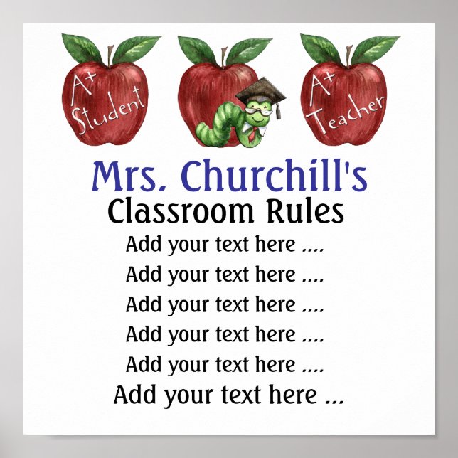 Póster Poster del profesor de escuela - SRF (Frente)