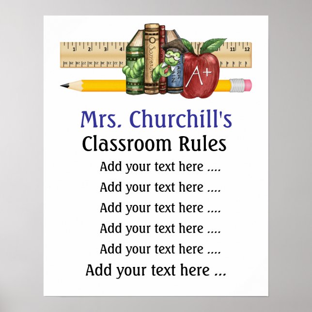 Póster Poster del profesor de escuela - SRF (Frente)