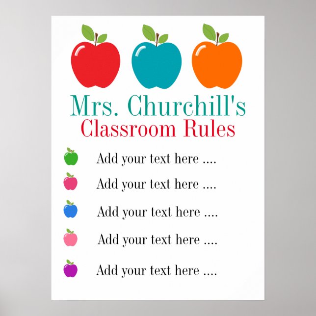 Póster Poster del profesor de escuela - SRF (Frente)