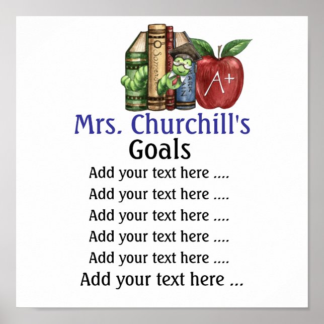 Póster Poster del profesor de escuela - SRF (Frente)