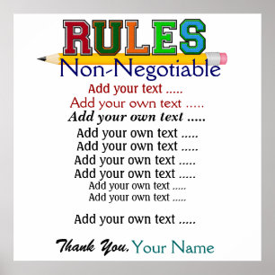 Póster Poster del profesor de escuela - SRF