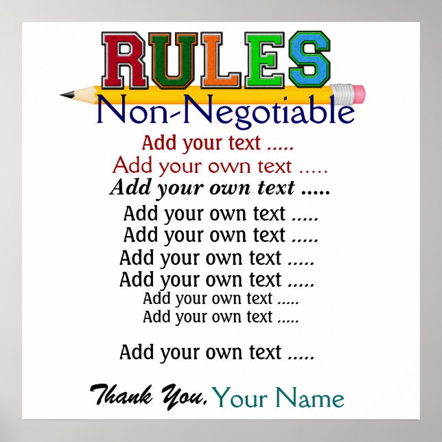 Póster Poster del profesor de escuela - SRF (Frente)