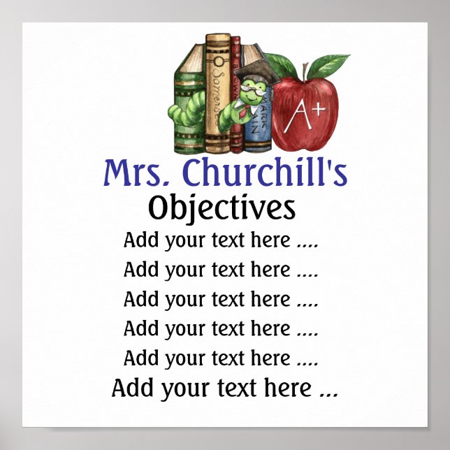 Póster Poster del profesor de escuela - SRF (Frente)