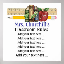 Póster Poster del profesor de escuela - SRF