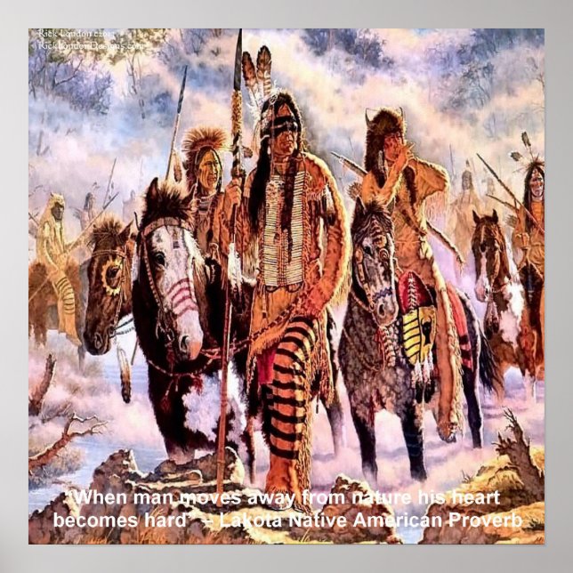 Póster Poster del Proverbio Nativo Estadounidense Lakota (Frente)