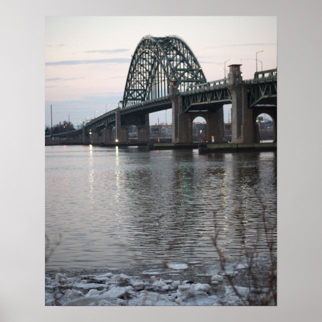 Póster Poster del puente de Wintertime Tacony-Palmyra (Frente)